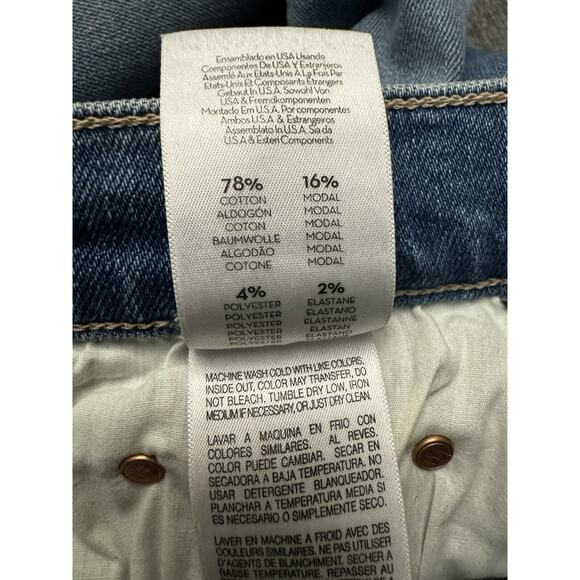 Mother Tomcat Distressed Cropped Jeans Sz 27 Button Fly Play Like a Pirate Wash - Picture 7 of 9